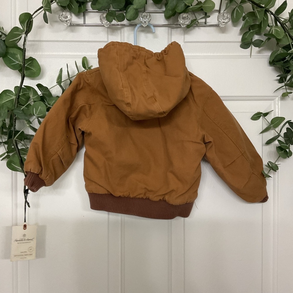 Carhartt Tan Hooded Jacket for Toddlers. SIZE  2 T - Picture 6 of 8